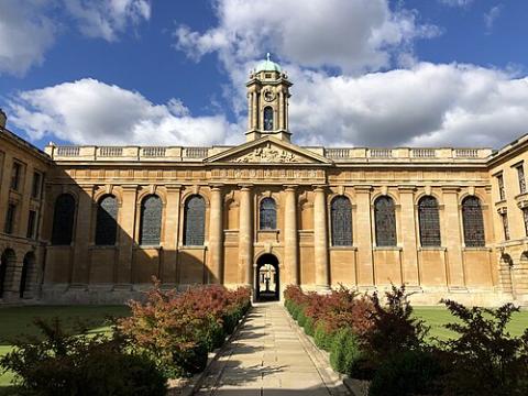 Queens College exterior showing quad